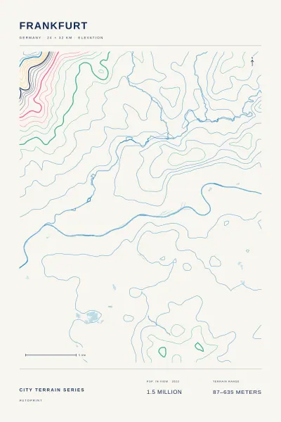 Frankfurt terrain poster