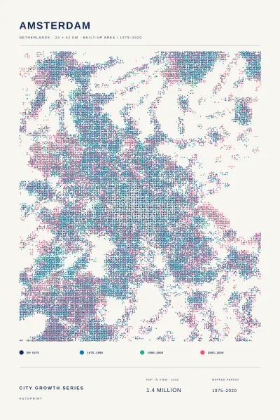 Amsterdam city growth poster