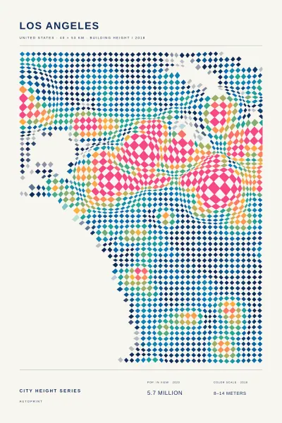 Los Angeles building height poster
