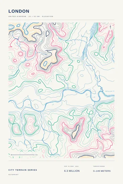 London terrain poster