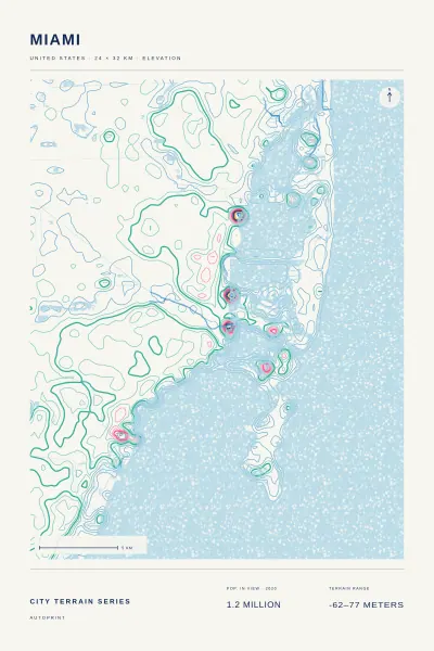 Miami terrain poster