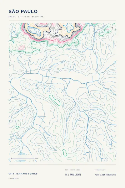São Paulo terrain poster